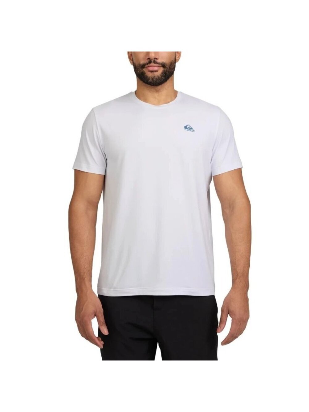 NWT Quiksilver Men's XL White T-Shirt Moisture-Wicking 4-Way Stretch Regular Fit